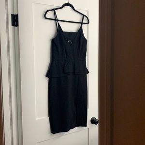 Black Spaghetti Strap Pencil Dress